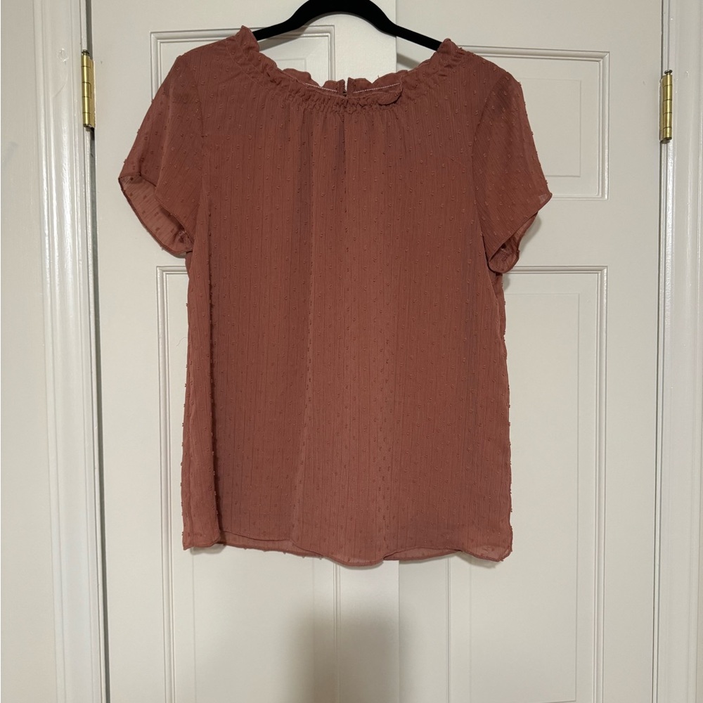 Paper moon Swiss dot top NWT